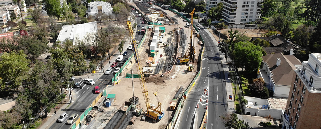 Avance trabajos Autopista Américo Vespucio Oriente AVO